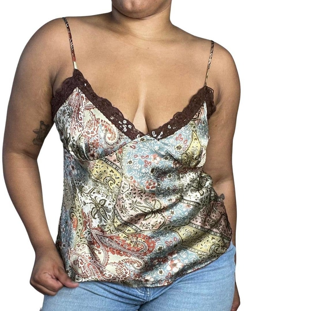 Brown/Cream Paisley Vintage Top